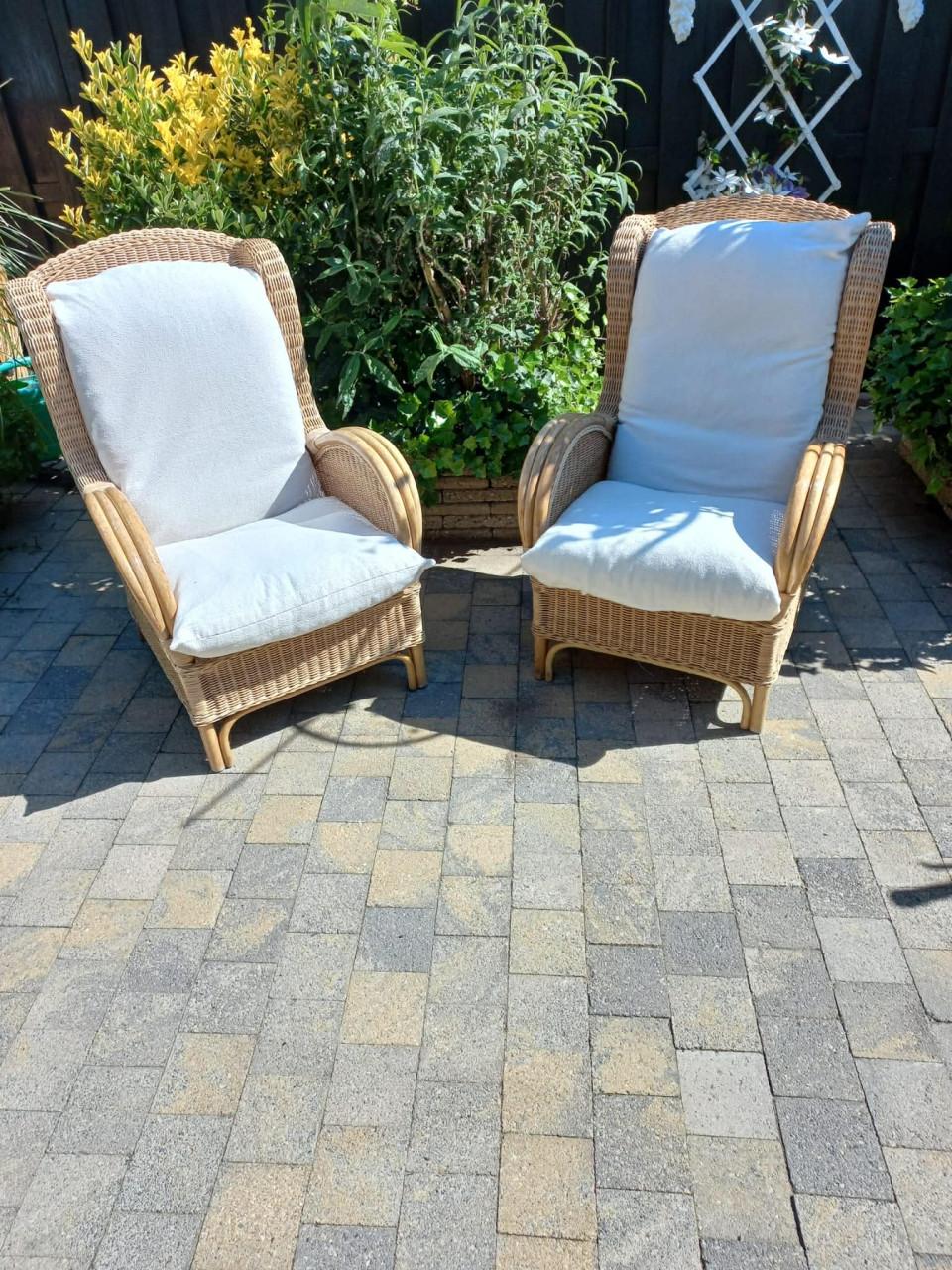 Mooi rieten stoelen
