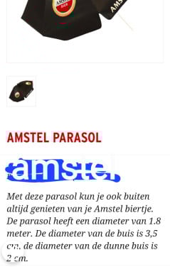 Parasol amstel div
