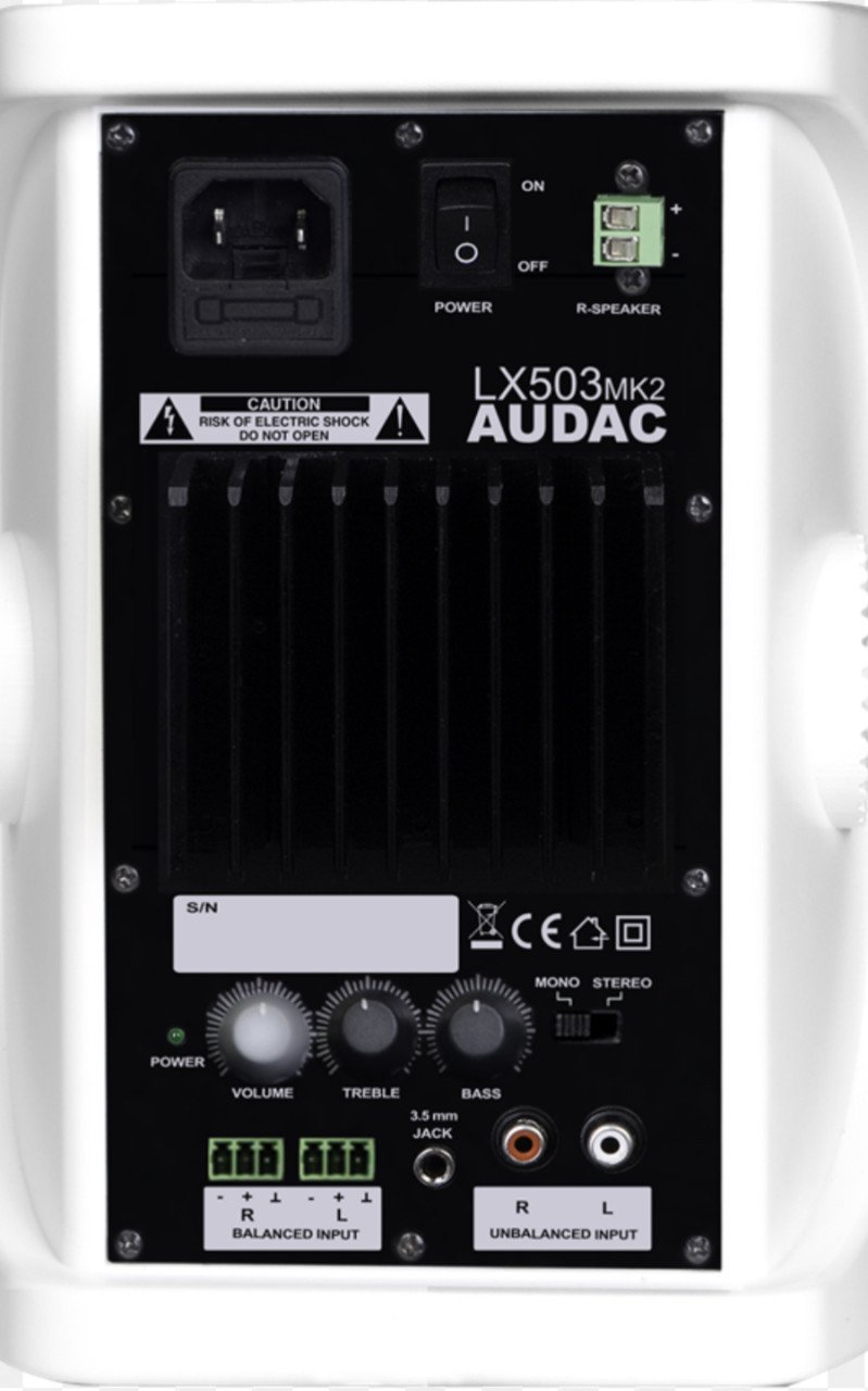 2 Audac actieve luidsprekers