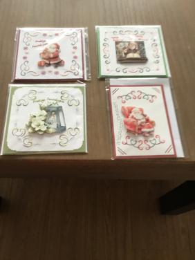 Geborduurde kerstkaarten
