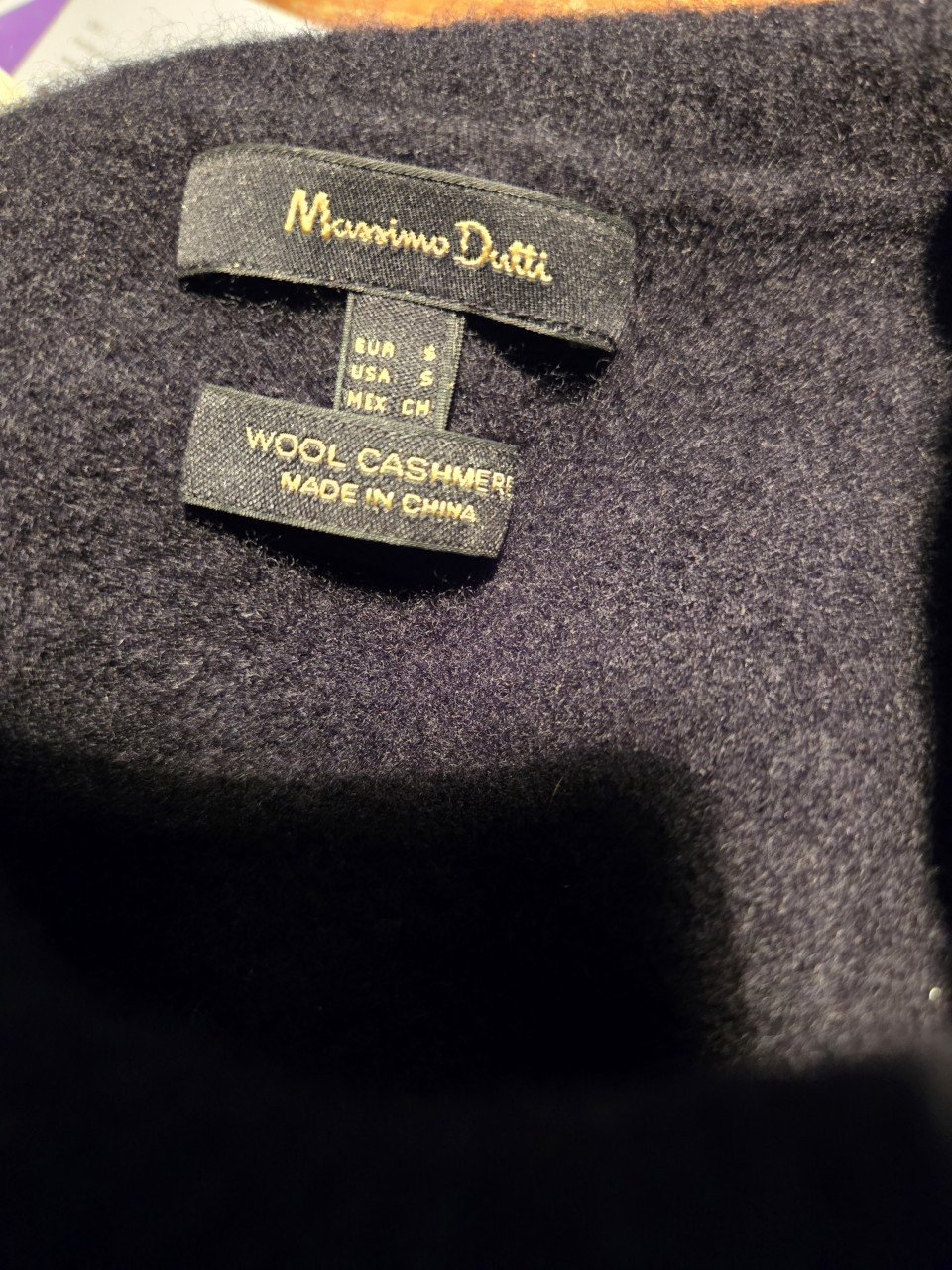 Korte trui van wolmix Massimo Dutti Maat S Lange mouwen