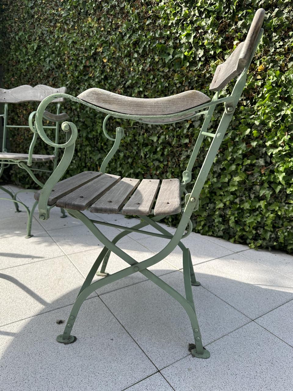 Smeedijzeren tuinset naar oud model