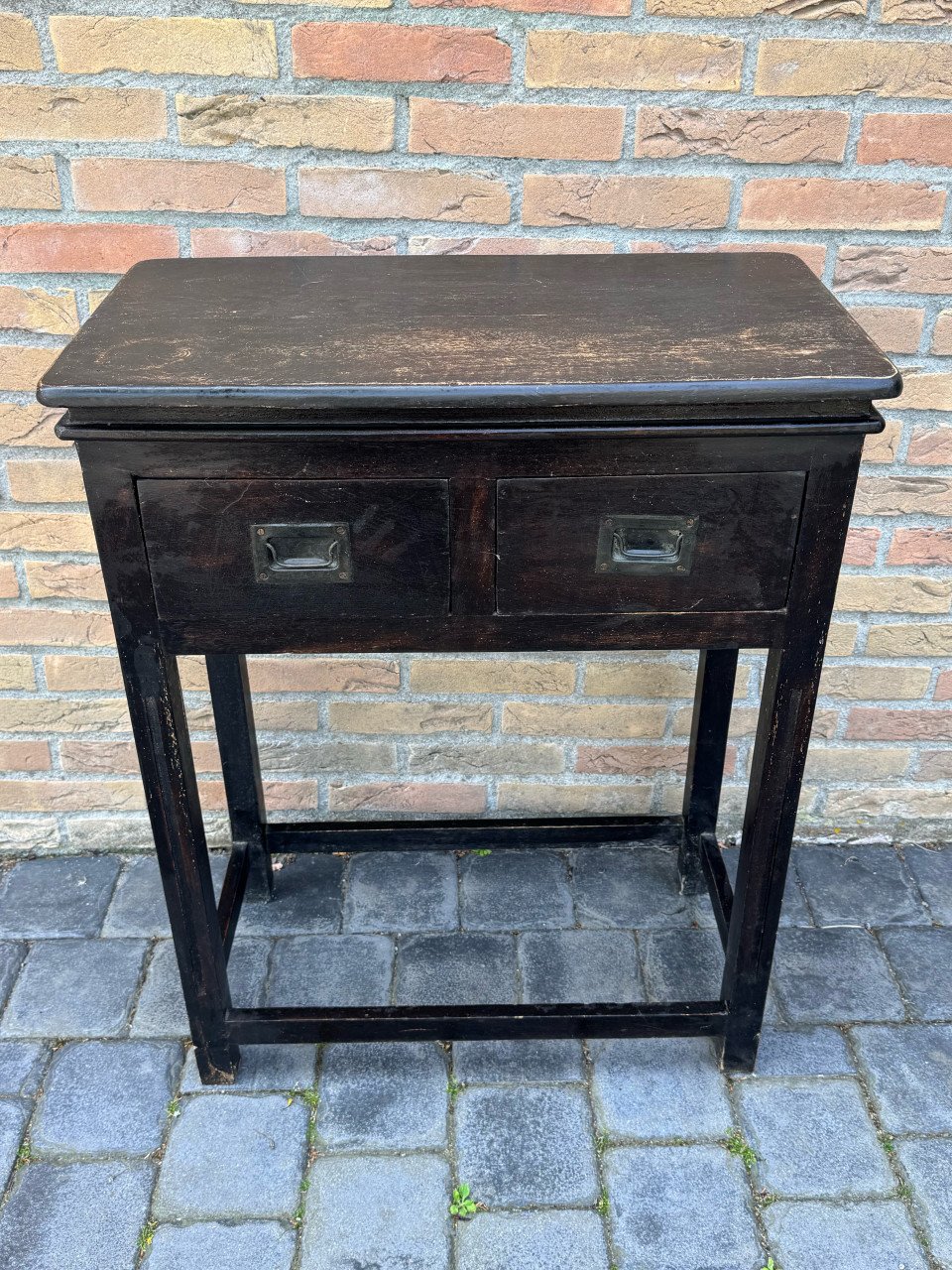 Sidetable bruin/zwart