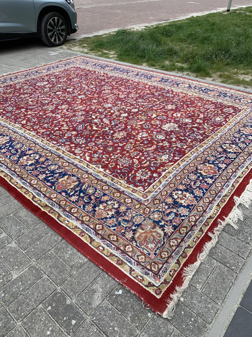 ❣️Mega Groot Handgeknoopt Vintage Vloerkleed❣️400x310 cm❣️