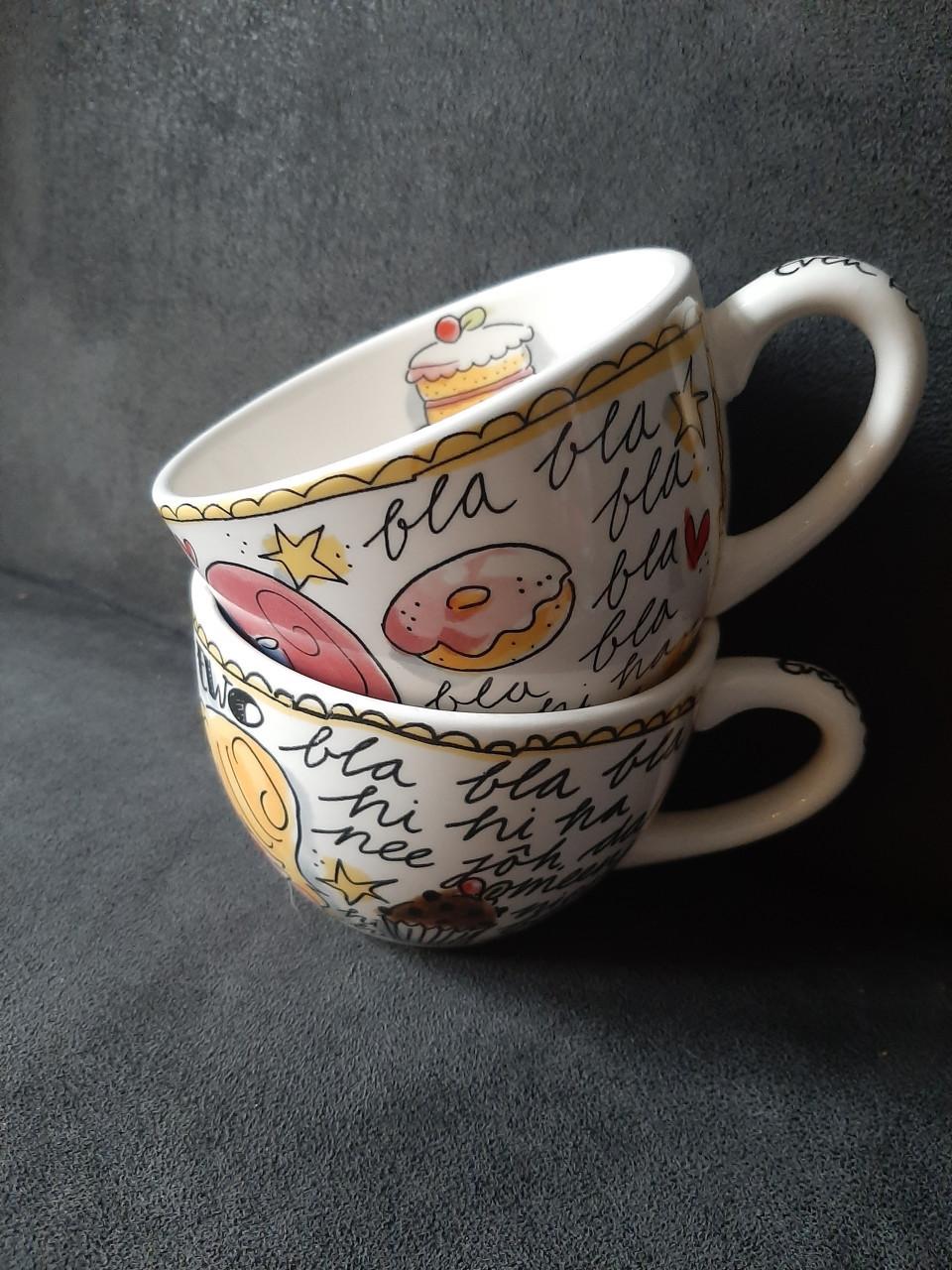 2 x grote theekop van blond