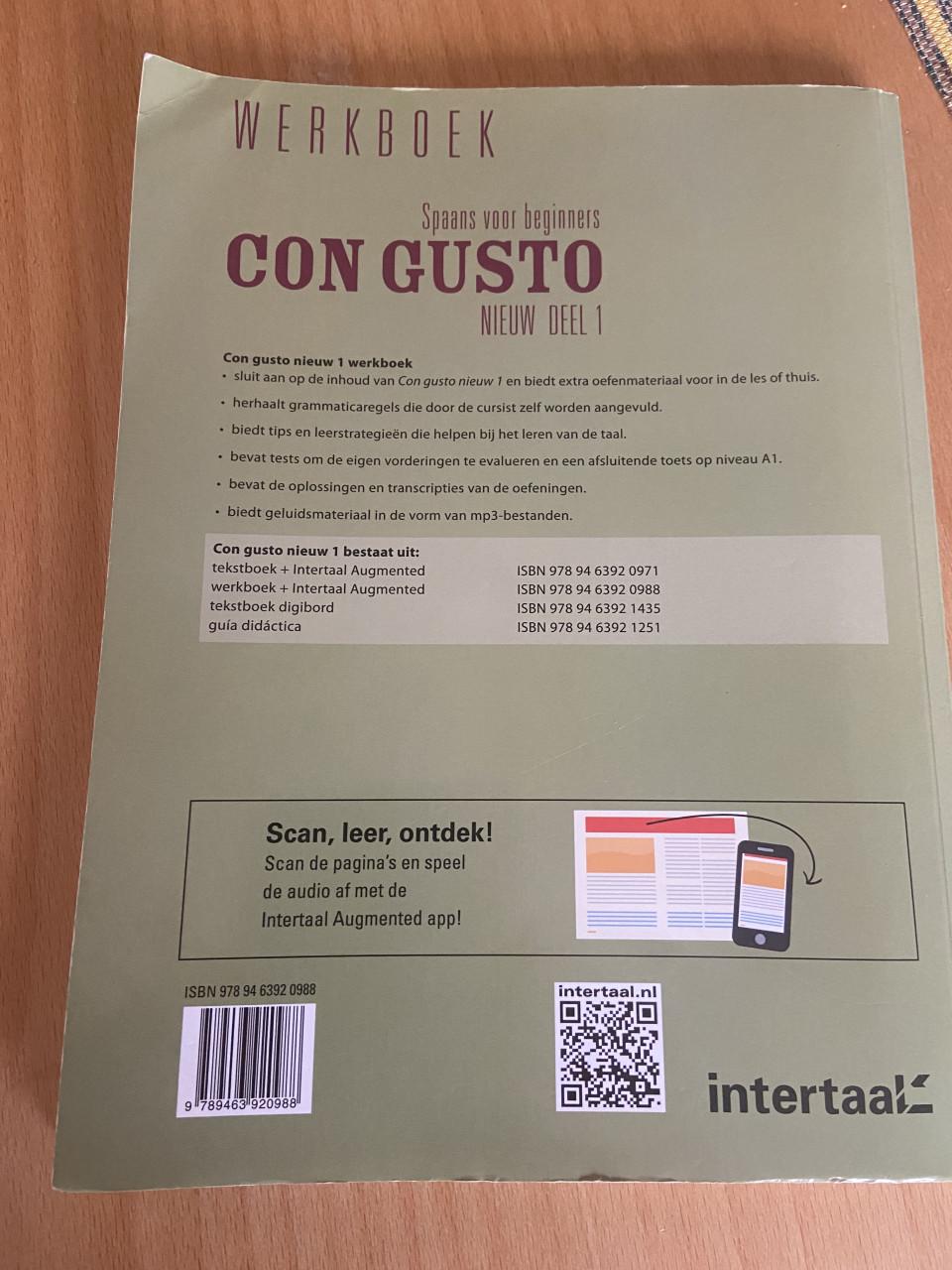 Spaans Werkboek Con Gusto deel 1