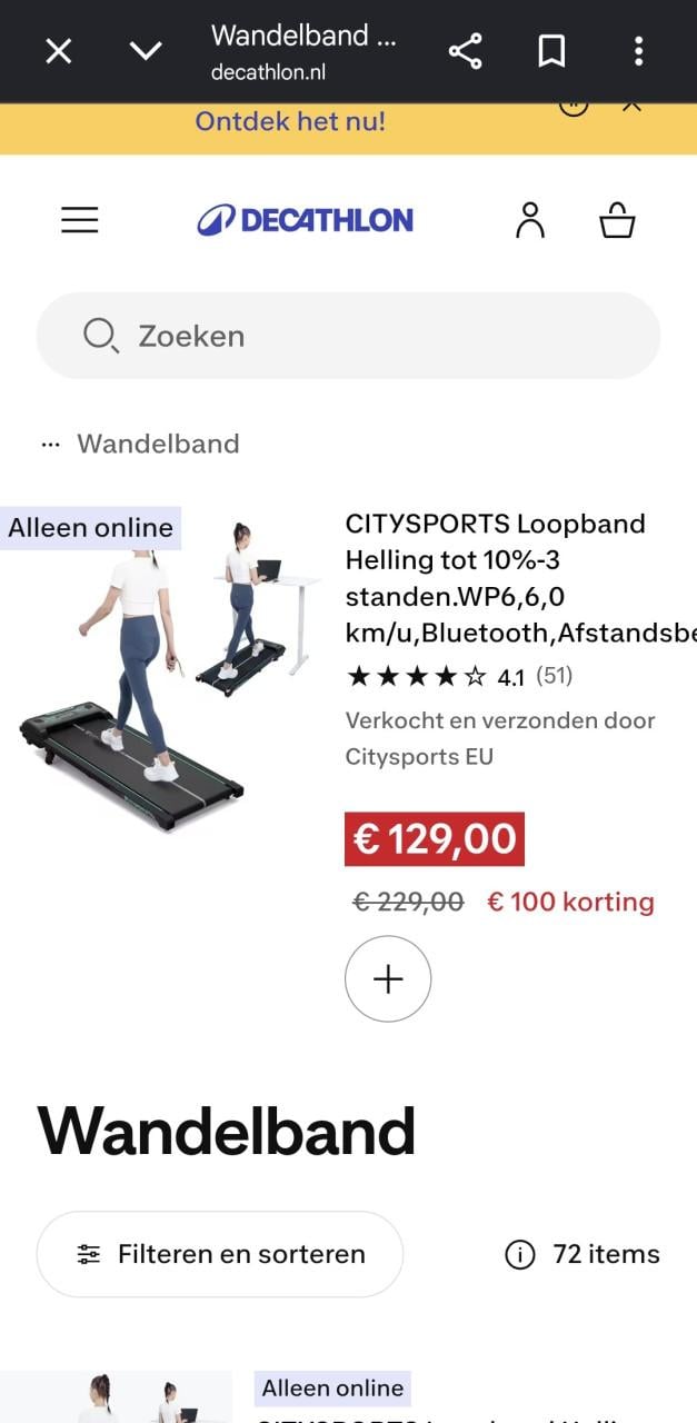 Zeer nette Citysport Loopband