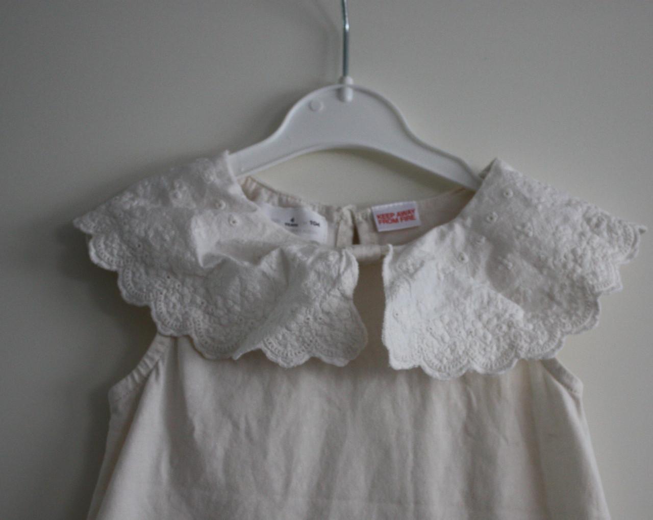 Wit shirt met kraag  maat 104