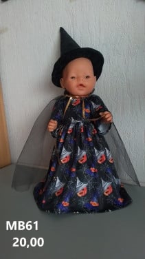Leuke poppenkleertjes baby born. Halloween set. Opbrengst KiKa.