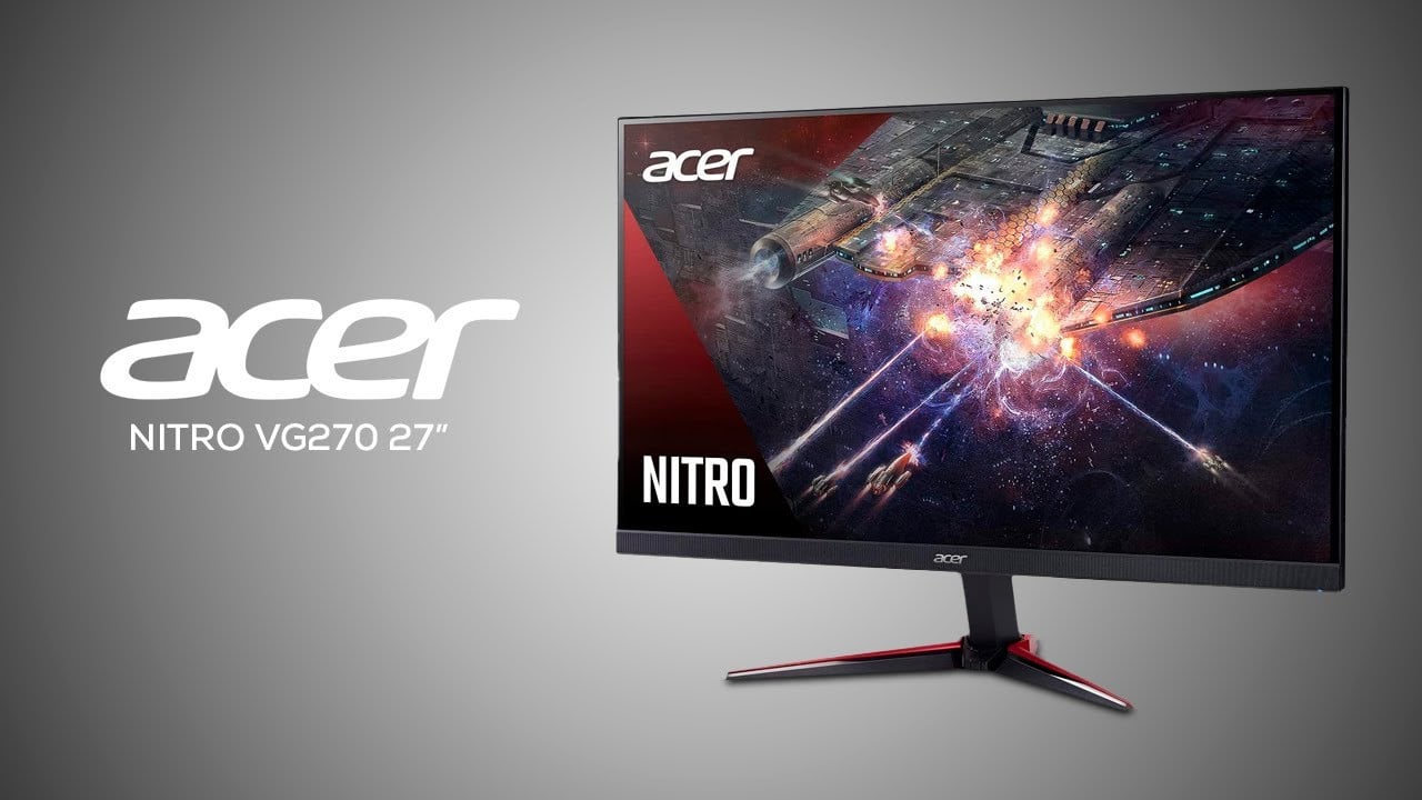 Acer Nitro beeldscherm 27inch VG270 Full HD 75Hz 1ms
