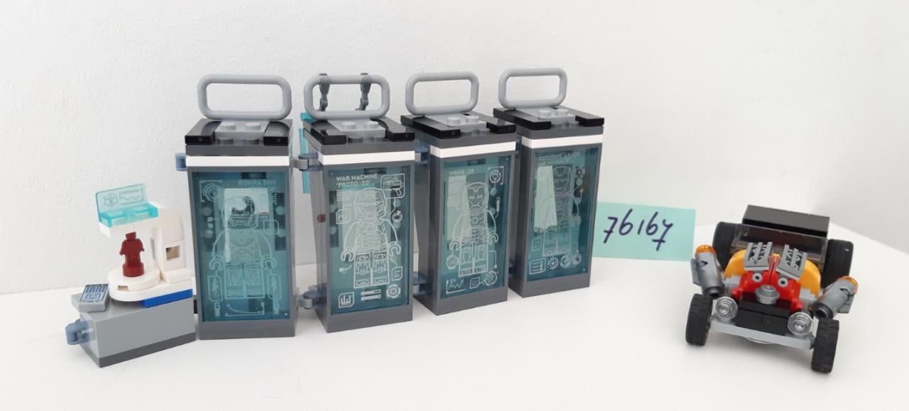 LEGO Marvel Avengers 76167: Tonny Stark Iron Man Wapenkamer ,5 minifiguren