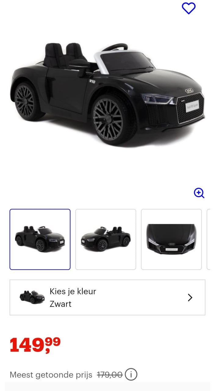 Audi electrische kinderauto R8 Spyder