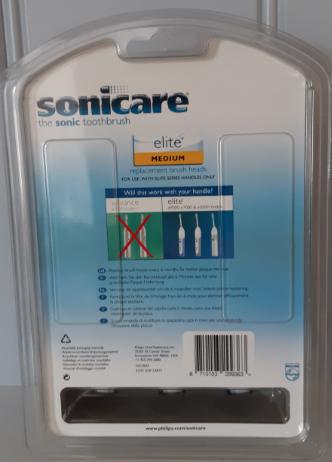 Philips Sonicare opzet tandenborstel Elite standaard en Elite medium