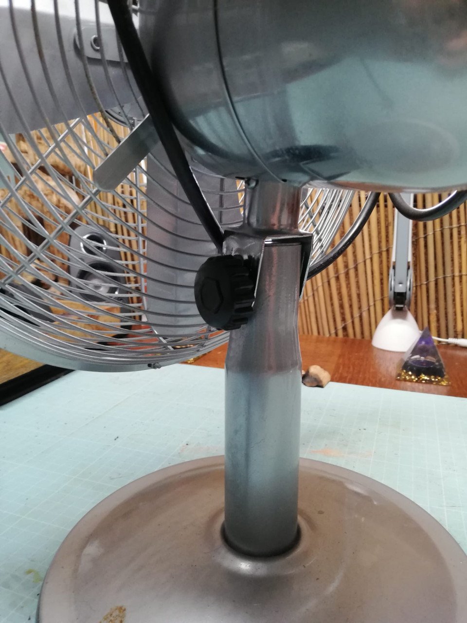 Bestron Chromen Tafel-Ventilator; 3 standen & kantelbaar