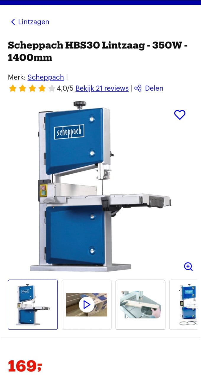 Scheppach HBS30 Lintzaag - 350W - 1400mm