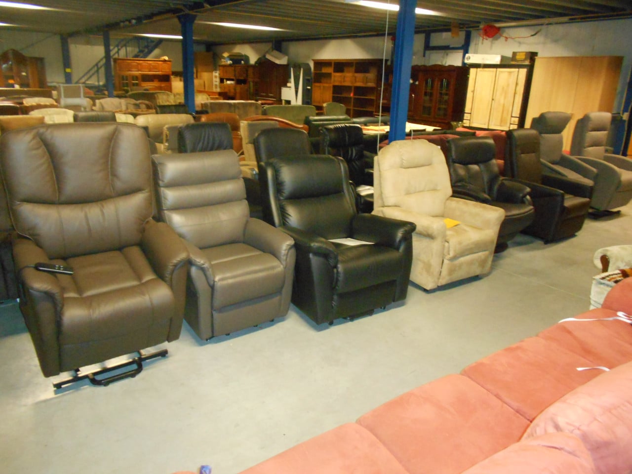 Nieuwe elektrische  stoffen sta-op relax fauteuil op draaivoet 2 motoren