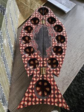 Origineel vintage indonesisch Dakon congklak bordspel