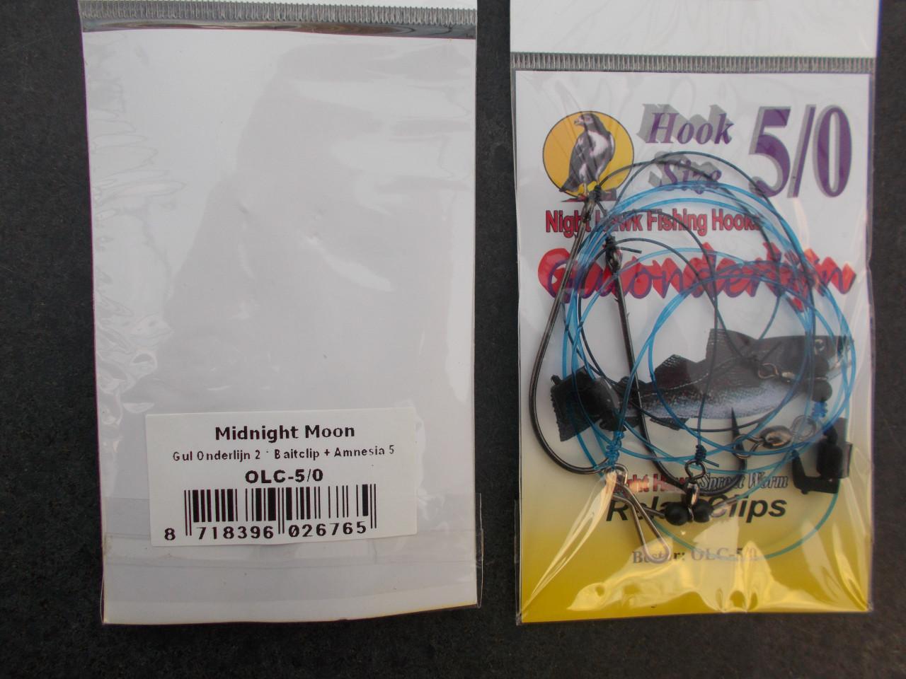 Midnight Moon 10 gulonderlijnen met baitclips