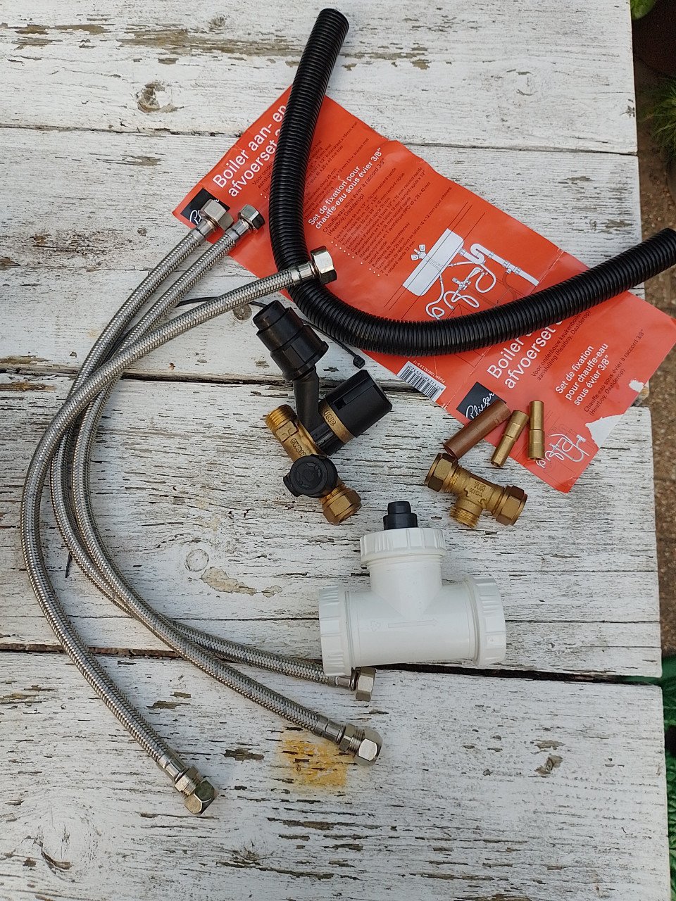 Boiler aansluitset nieuw