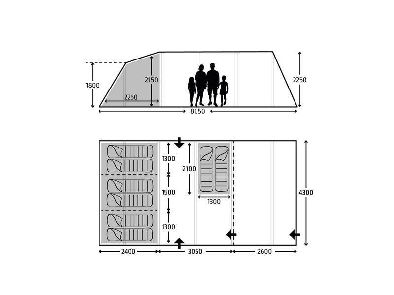 Kampa Studland Air 8 persoons