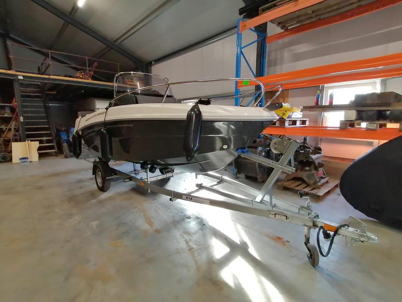 Prins 475 open consoleboot met trailer