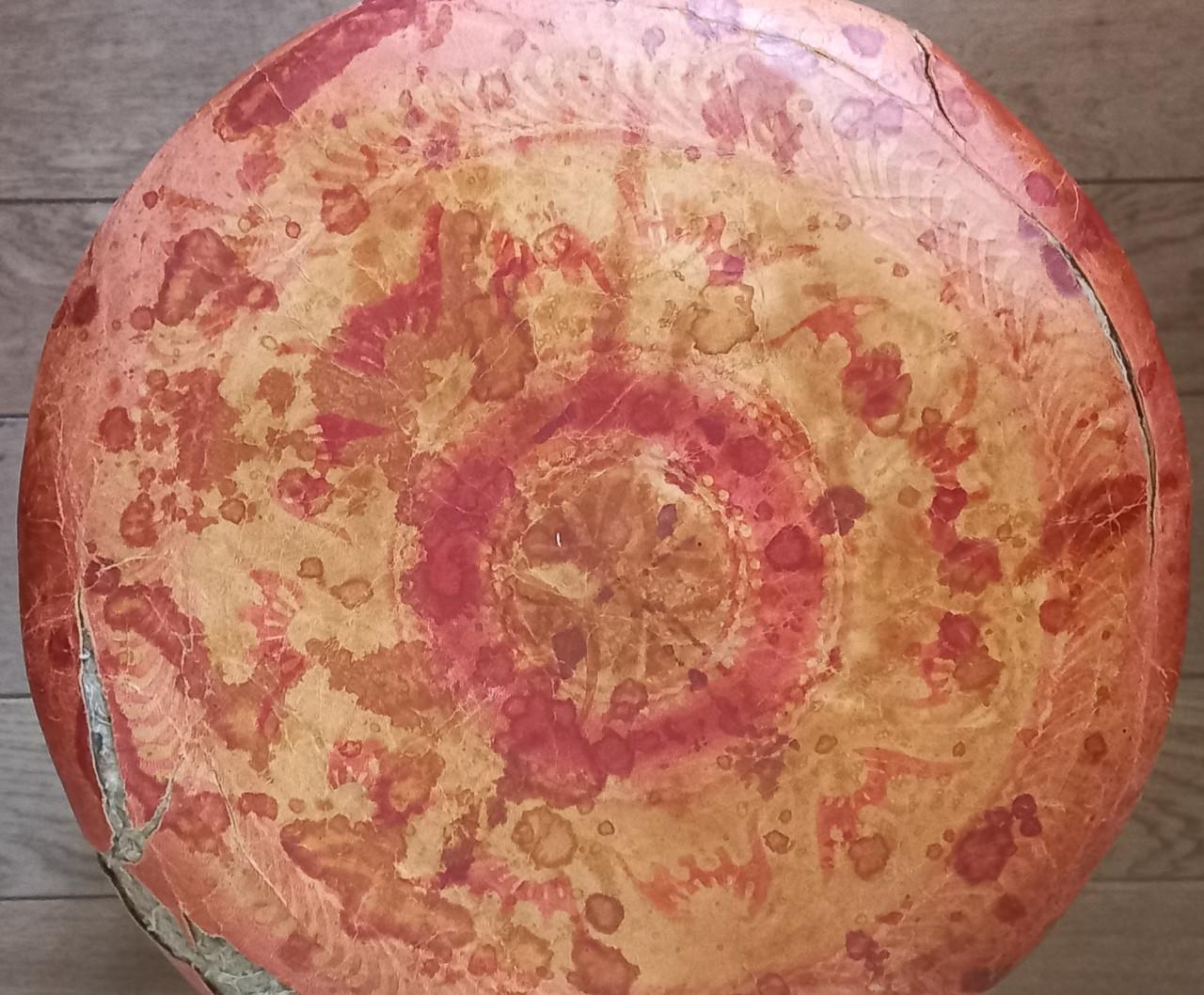 Vintage rieten krukje