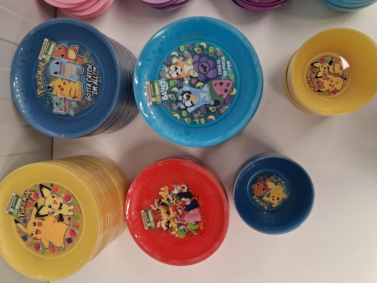 Kinderservies Disney Pokémon e.a. Grote partij 160 stuks