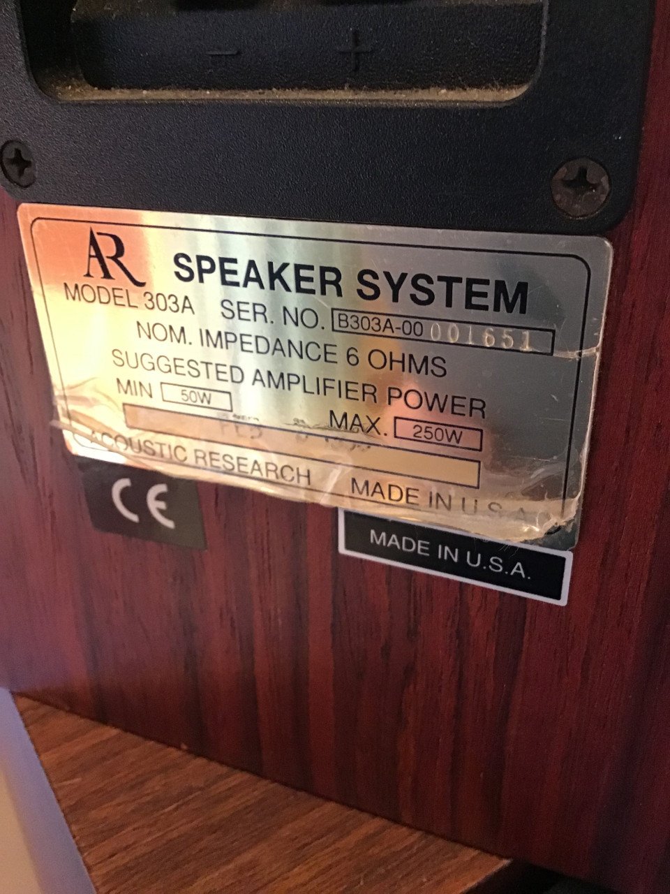 Acoustic Research AR303A vintage luidsprekers