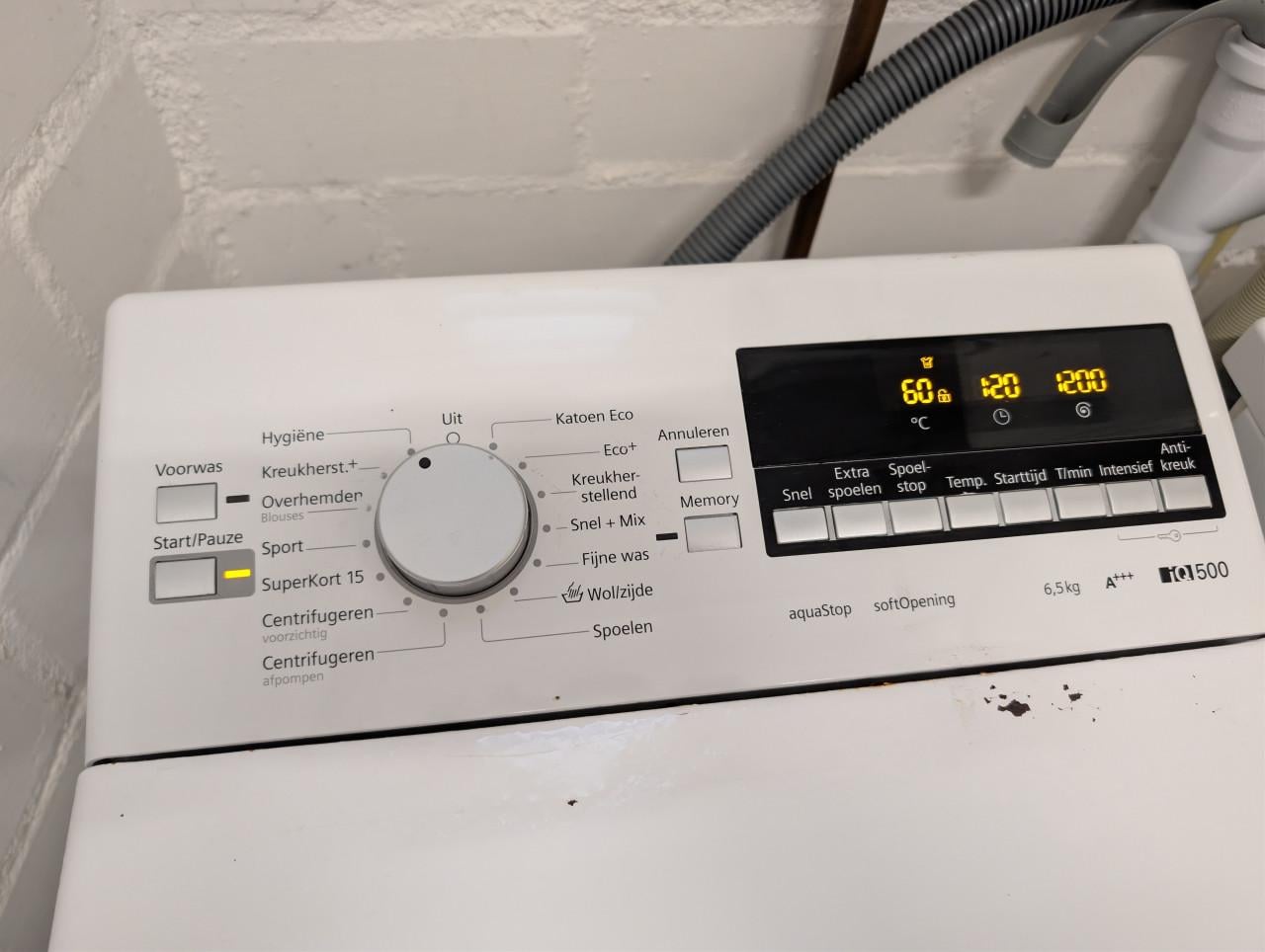Siemens bovenlader wasmachine