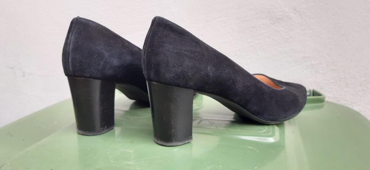 Zwarte suède pumps, maat 38, zwart