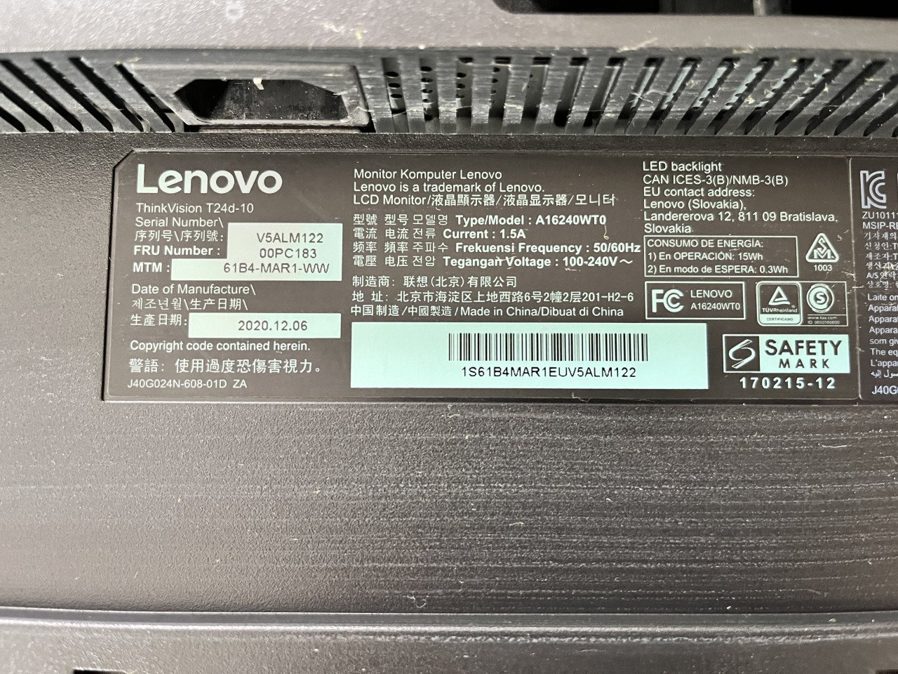 Lenovo Thinkvision (2x) + docking station + monitorarm 2V