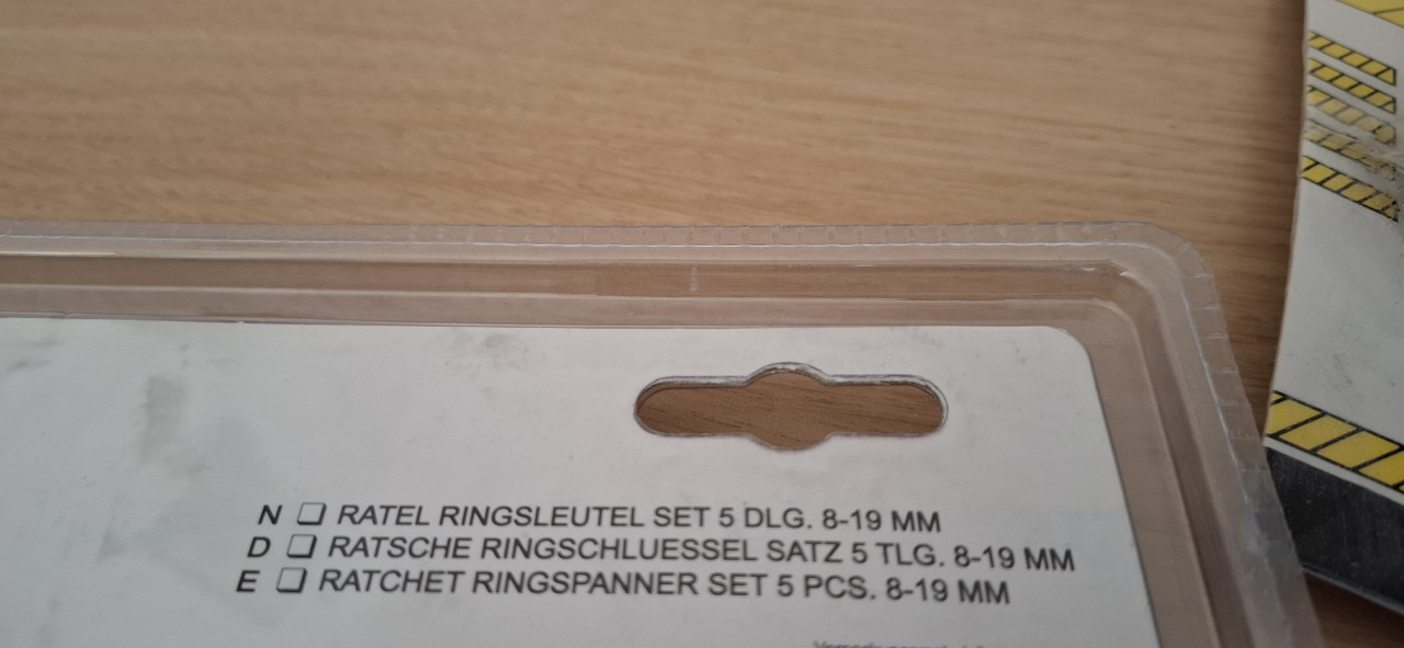 Silverline ratel/ringsleutelset, 8-19 mm