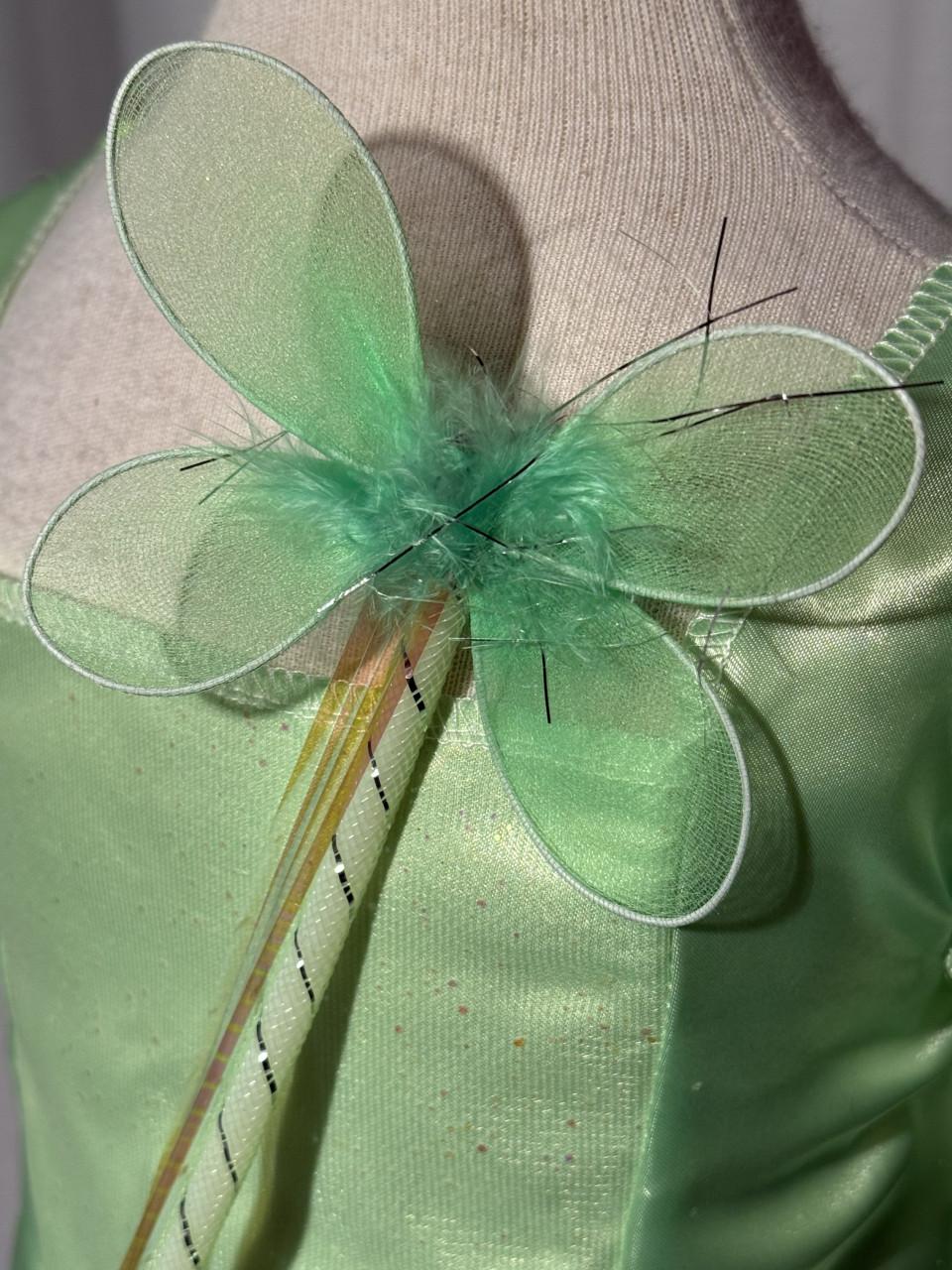 Nieuw 104-110-116 Tinkerbel Elfje Jurk Vleugels Staf Diadeem