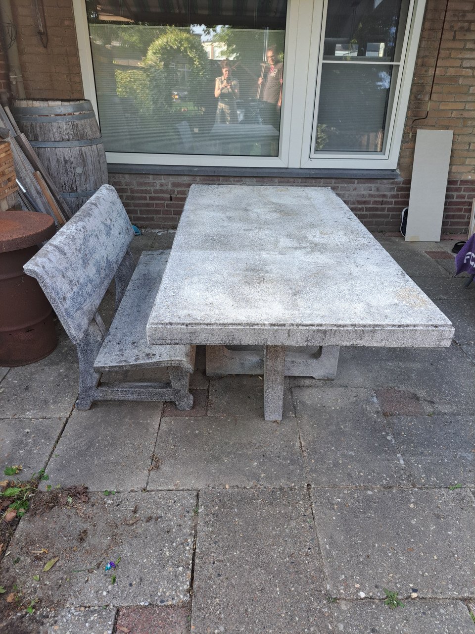 StenenTuintafel en bankje