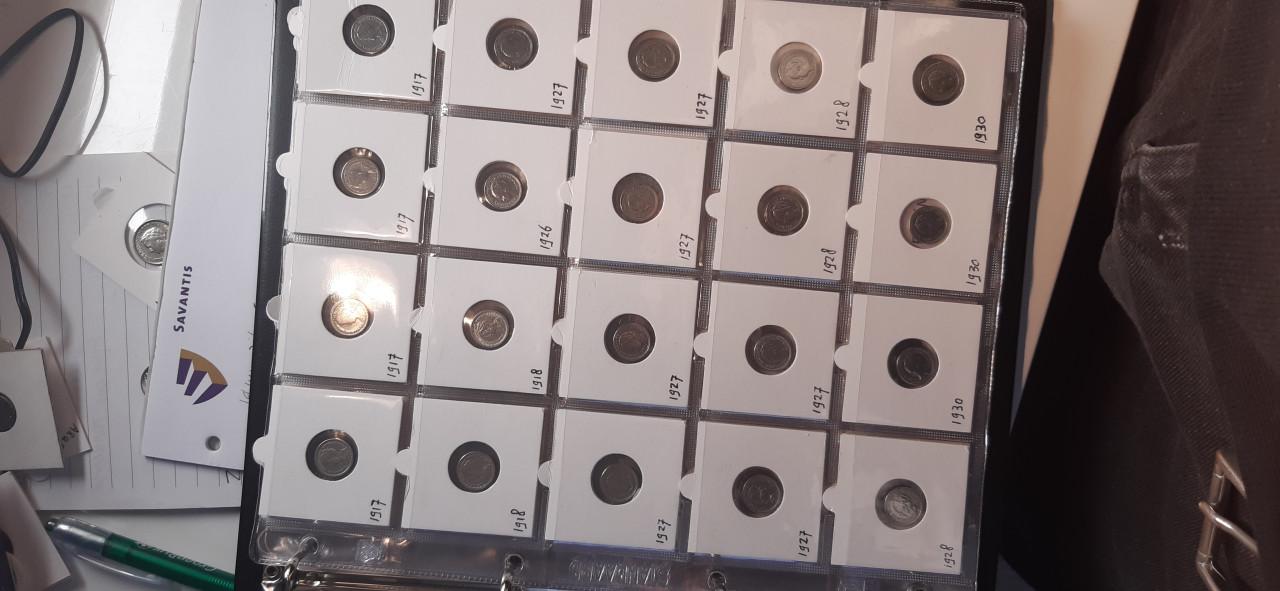 77 zilveren dubbeltjes wilhelmina