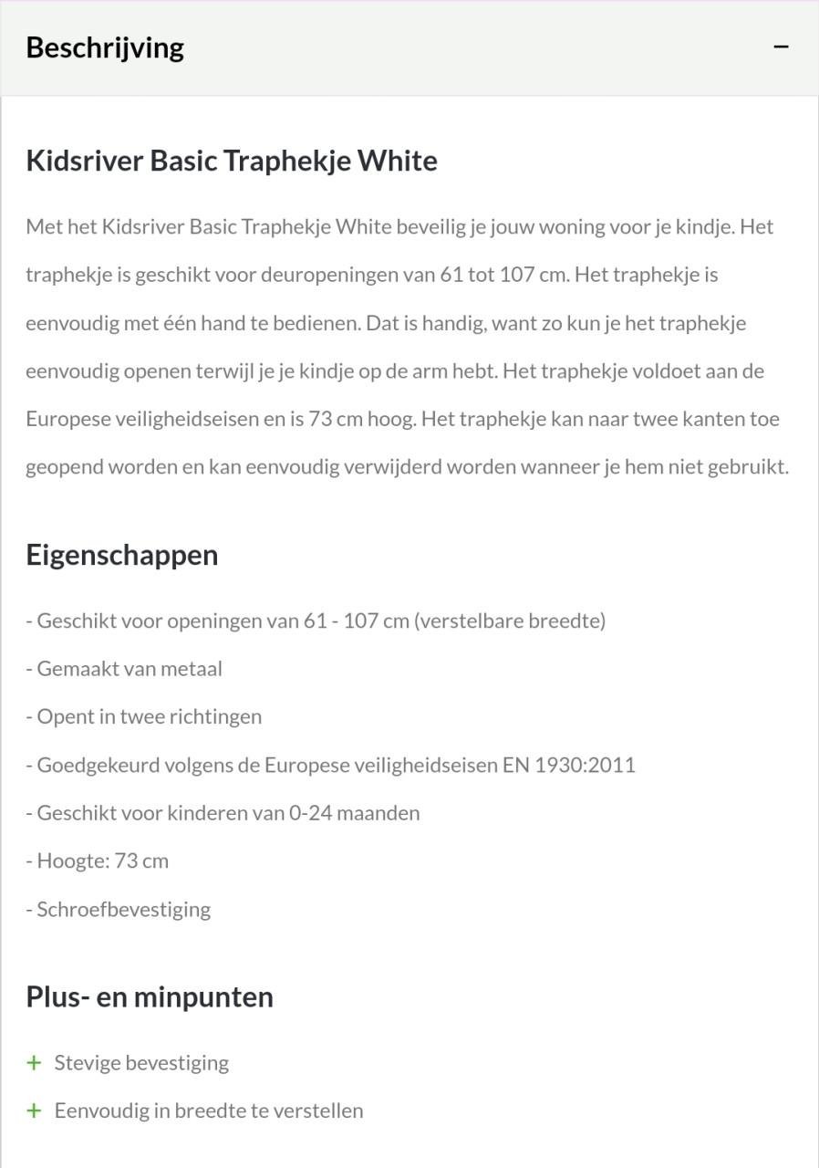 Kidsriver Basic metalen traphekjes (2 stuks)