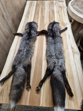 Zilvervos pels decoratie