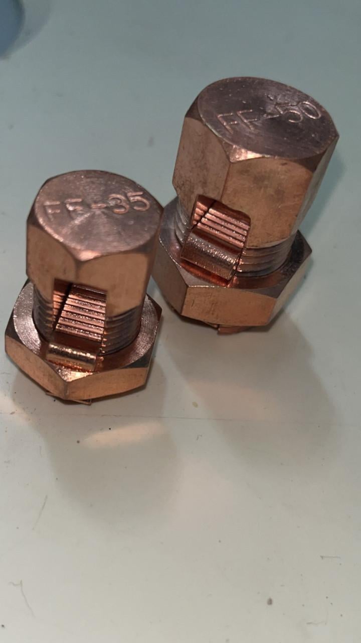 Koperen moerklemmen - 200 stuks