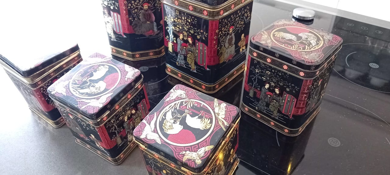 Set chinese thee blikjes