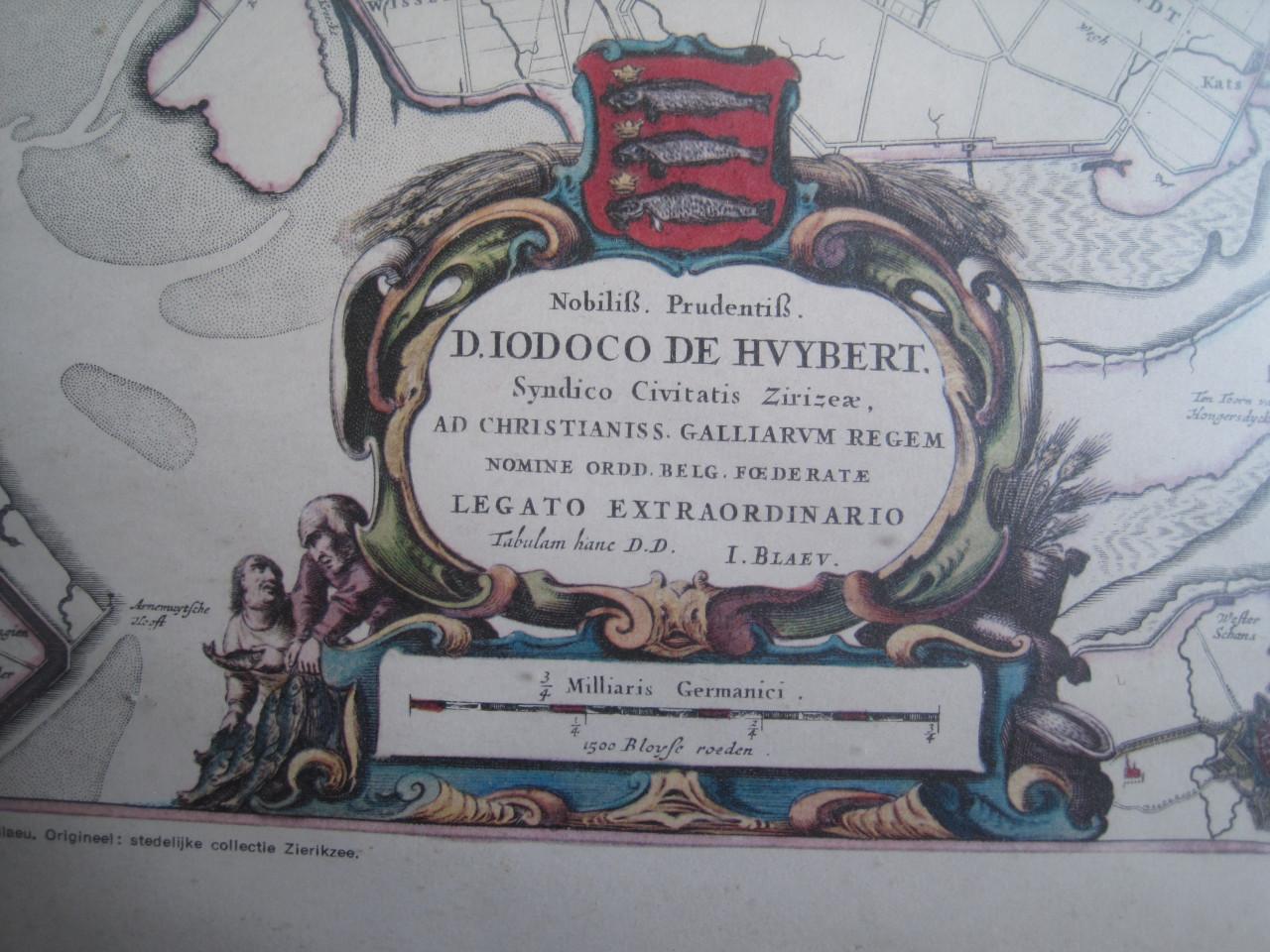 Oude landkaart Schouwen 1600