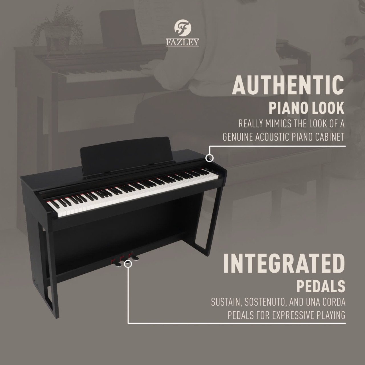 Digitale Piano Fazley DP-320 compleet met toebehoren