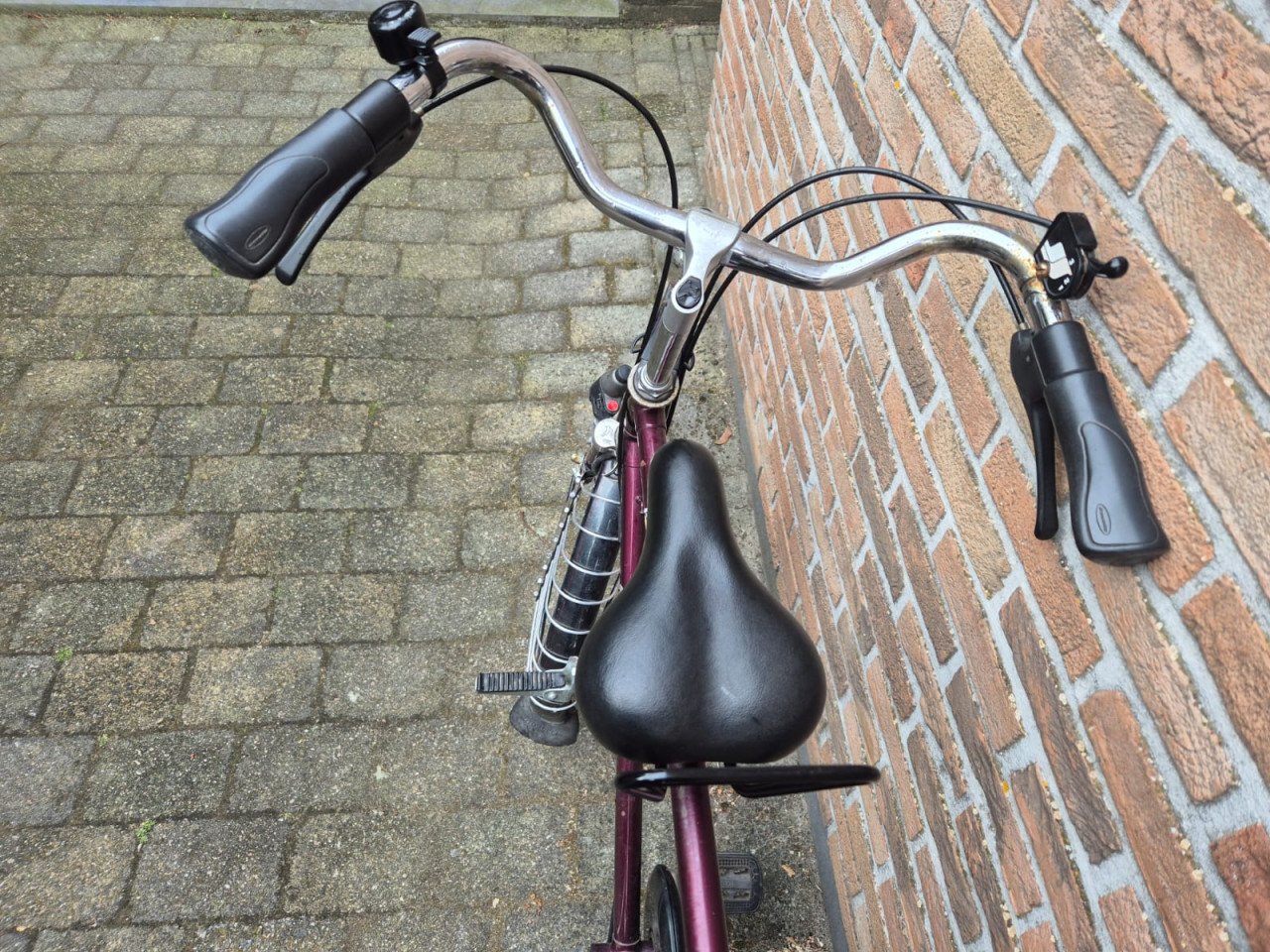 Extra fietszadel voor op buis herenfiets