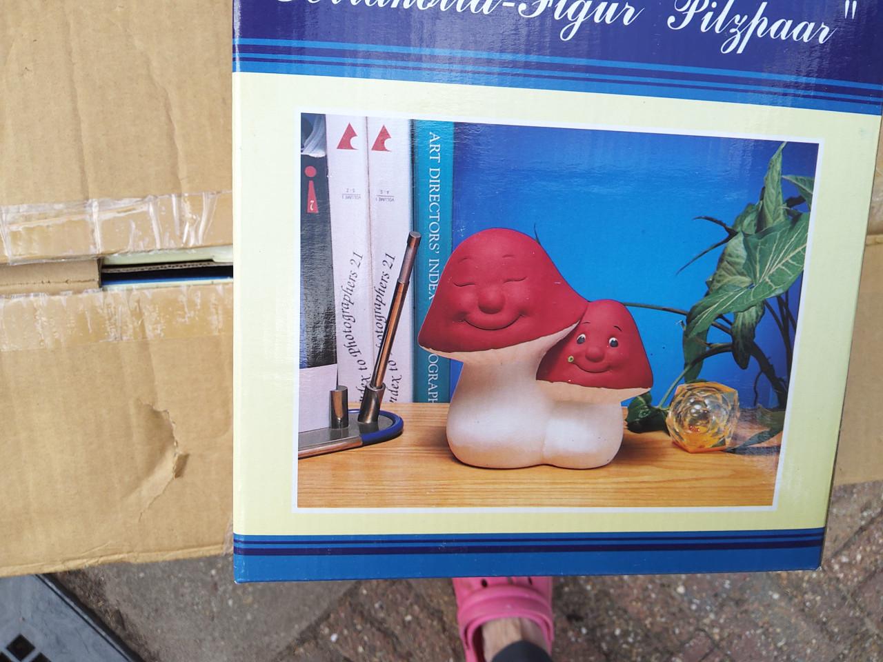 Partijtje 12 paddestoelen  voor tuin of binnen