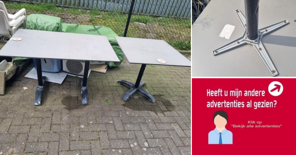 Groot Computer Tuinset terras alu 2 x TAFEL klein & groot