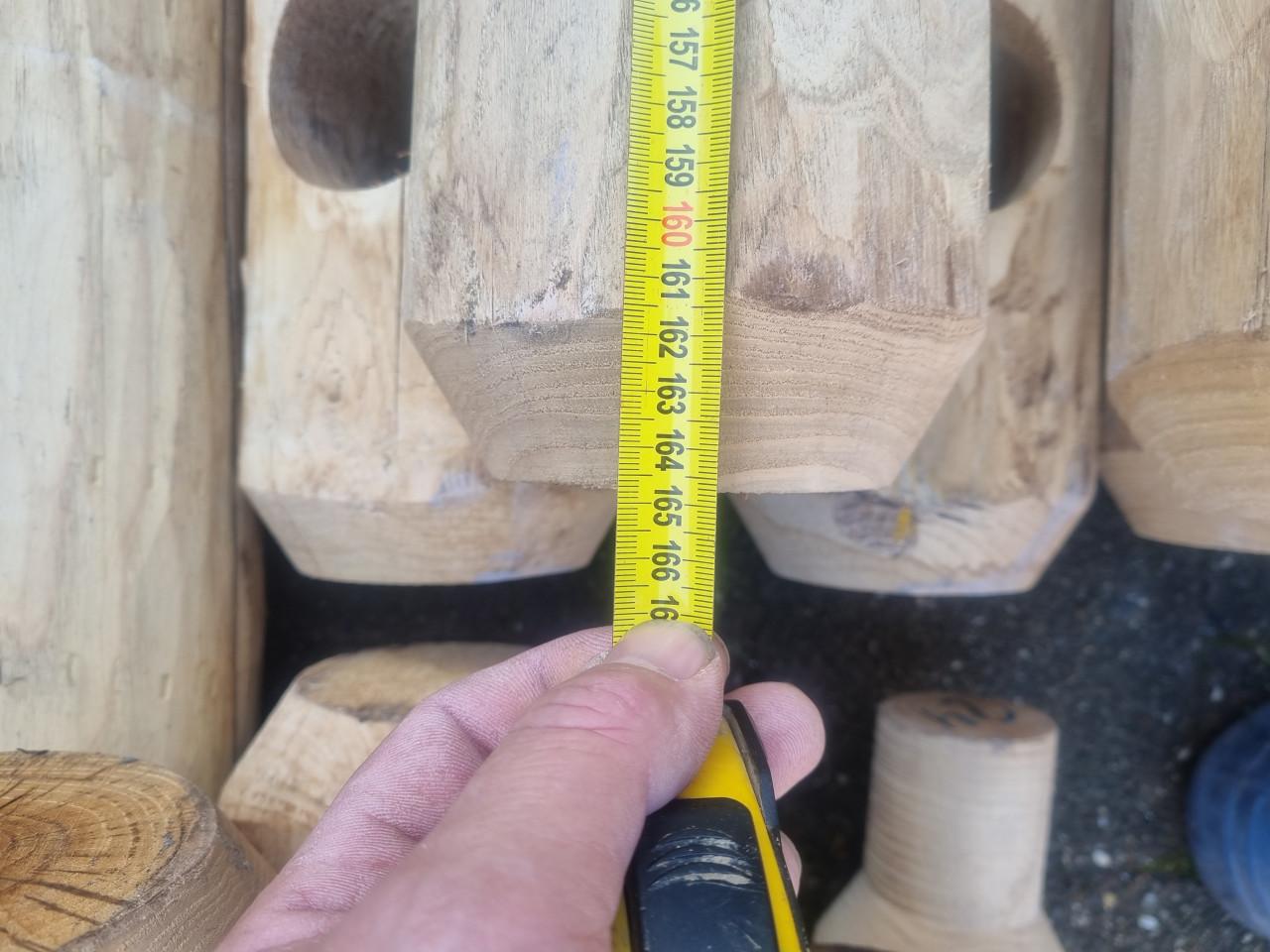 Kastanje paal en rail