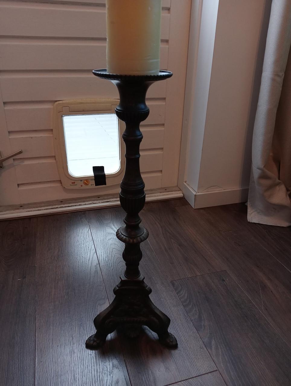 Antieke bronzen kandelaar