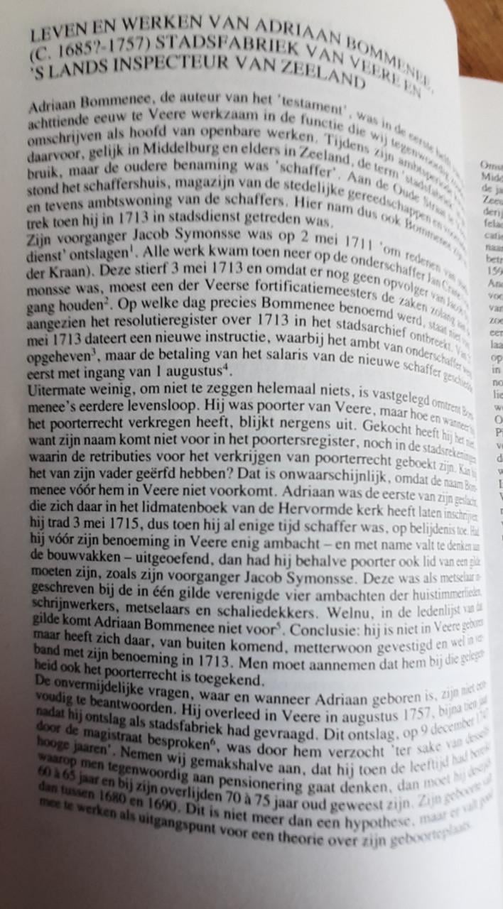 Het ‘testament’ van Adriaan Bommenee, Door M.I. Gerhardt e.a.