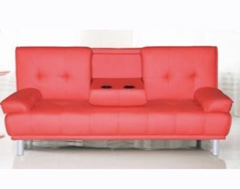 Knalrode cinema bed-bank
