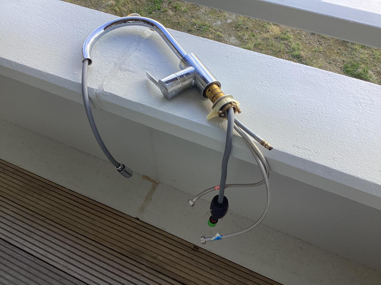 Luxe grohe kraan met flexibele uitloop