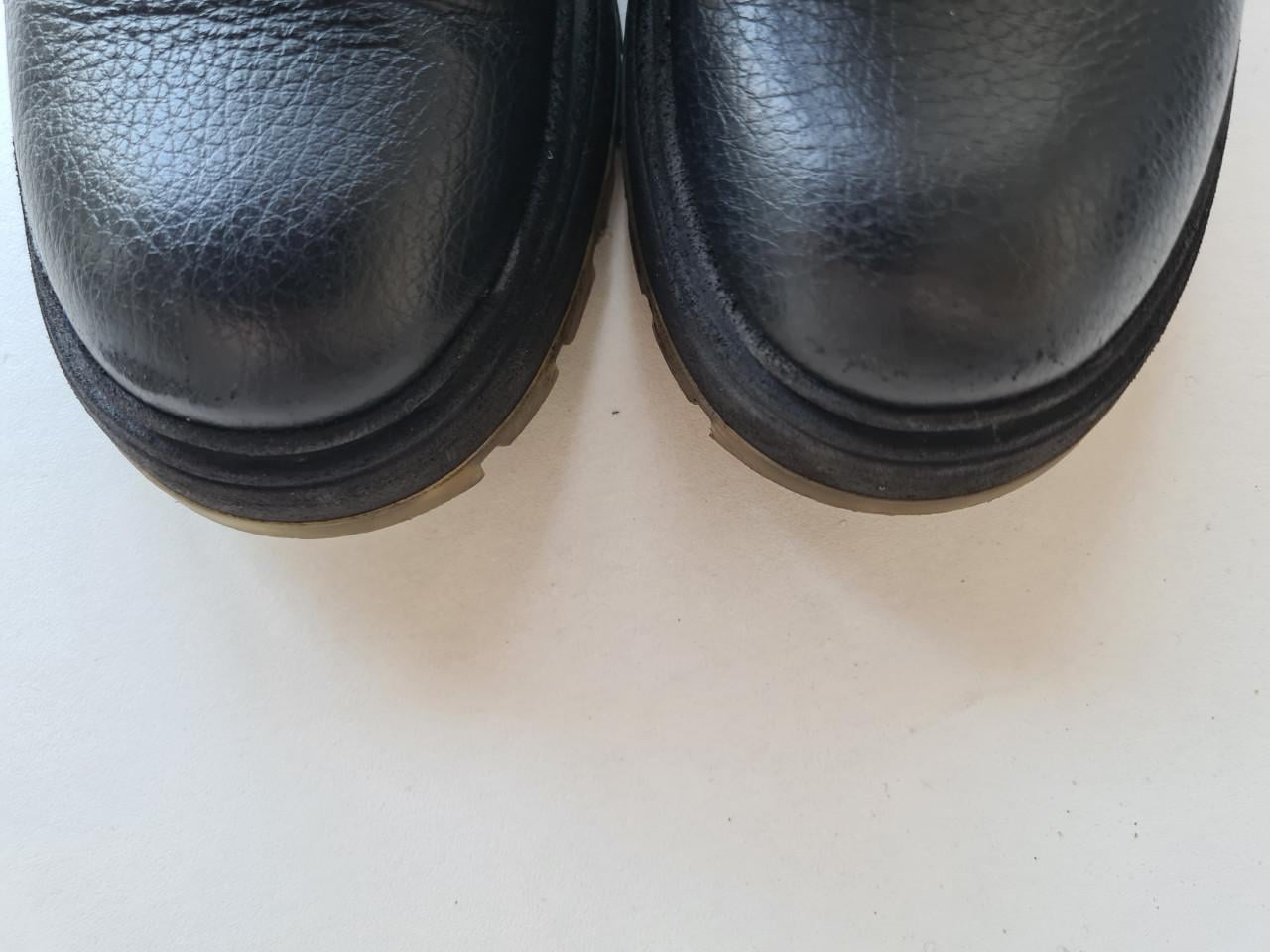 Develab zwarte leren veterboots met rits Maat 34